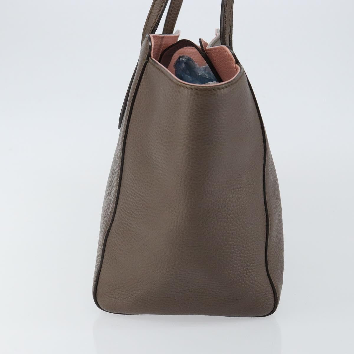 Gucci GUCCI Tote Bag Leather Gold Gray 354408 Authentic hk2995