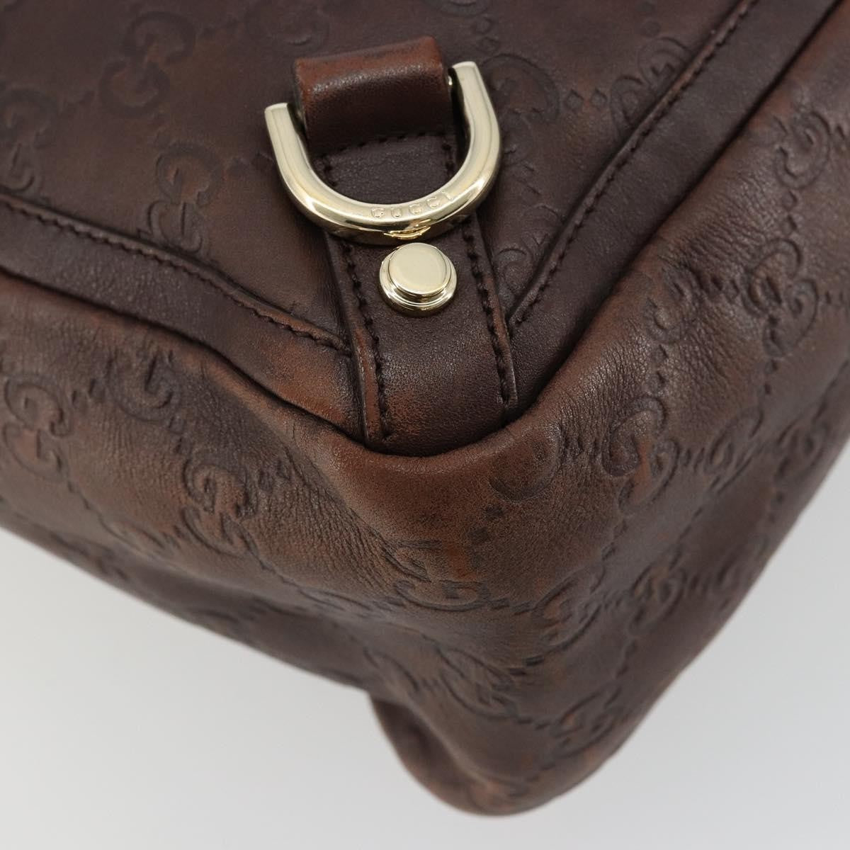 Gucci GUCCI GG Canvas Guccissima Tote Bag Leather Brown Gold 141472 Authentic 176366