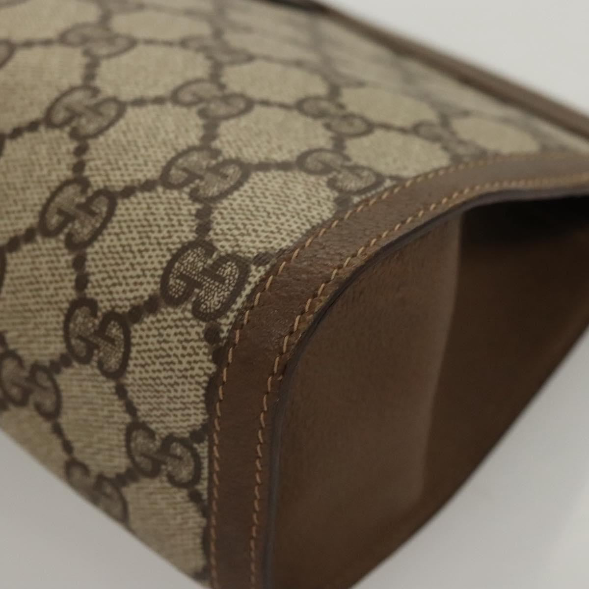 Gucci GUCCI GG Supreme Web Sherry Line Clutch Bag PVC Beige 89 01 032 Authentic 119134