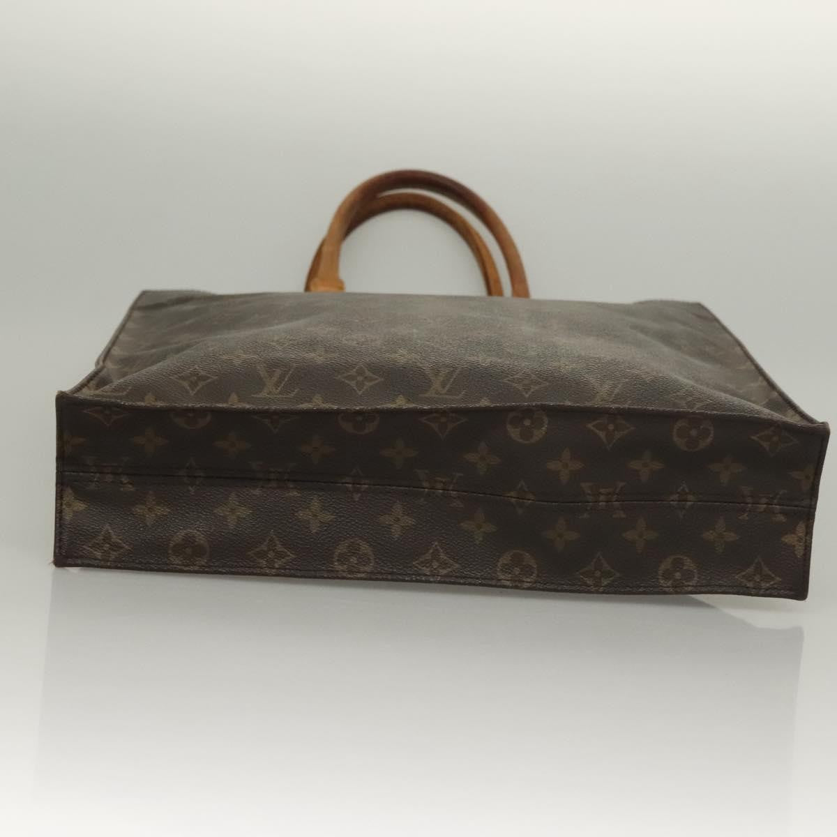 Louis Vuitton LOUIS VUITTON Monogram Sac Plat Hand Bag M51140 LV Authentic 135616
