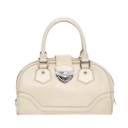 Louis Vuitton LOUIS VUITTON Epi Boring Montaigne GM Hand Bag White Yvoire M5931J LV Authentic 87942