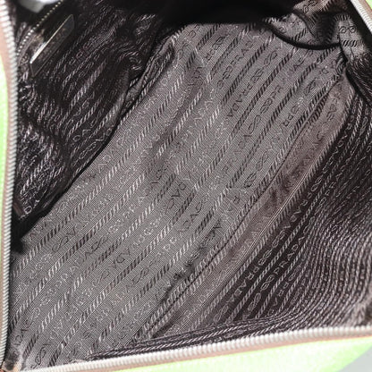 Prada PRADA Hand Bag Leather Silver Light green Authentic 172031