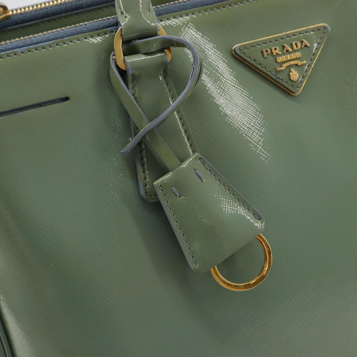Prada PRADA Galleria Hand Bag Safiano leather 2way Green Gold Authentic bs35189