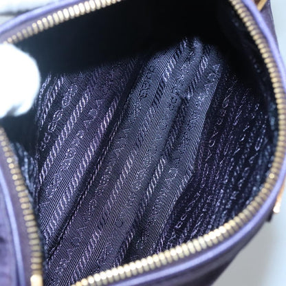 Prada PRADA Shoulder Bag Nylon Purple Gold Authentic 130933