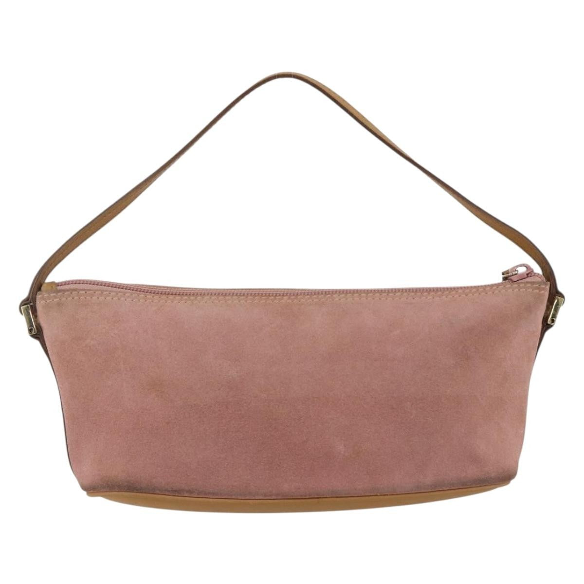 Gucci GUCCI Accessory Pouch Suede Pink Gold 039 1103 Authentic 173549 Bag