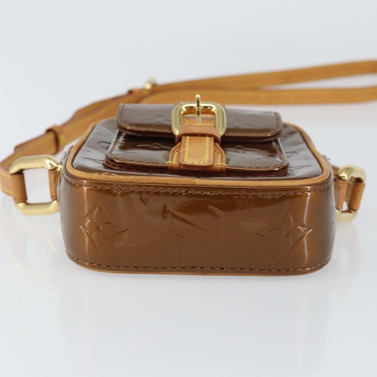 Louis Vuitton LOUIS VUITTON Monogram Vernis Christie PM Bag Bronze M91111 Authentic ep12411