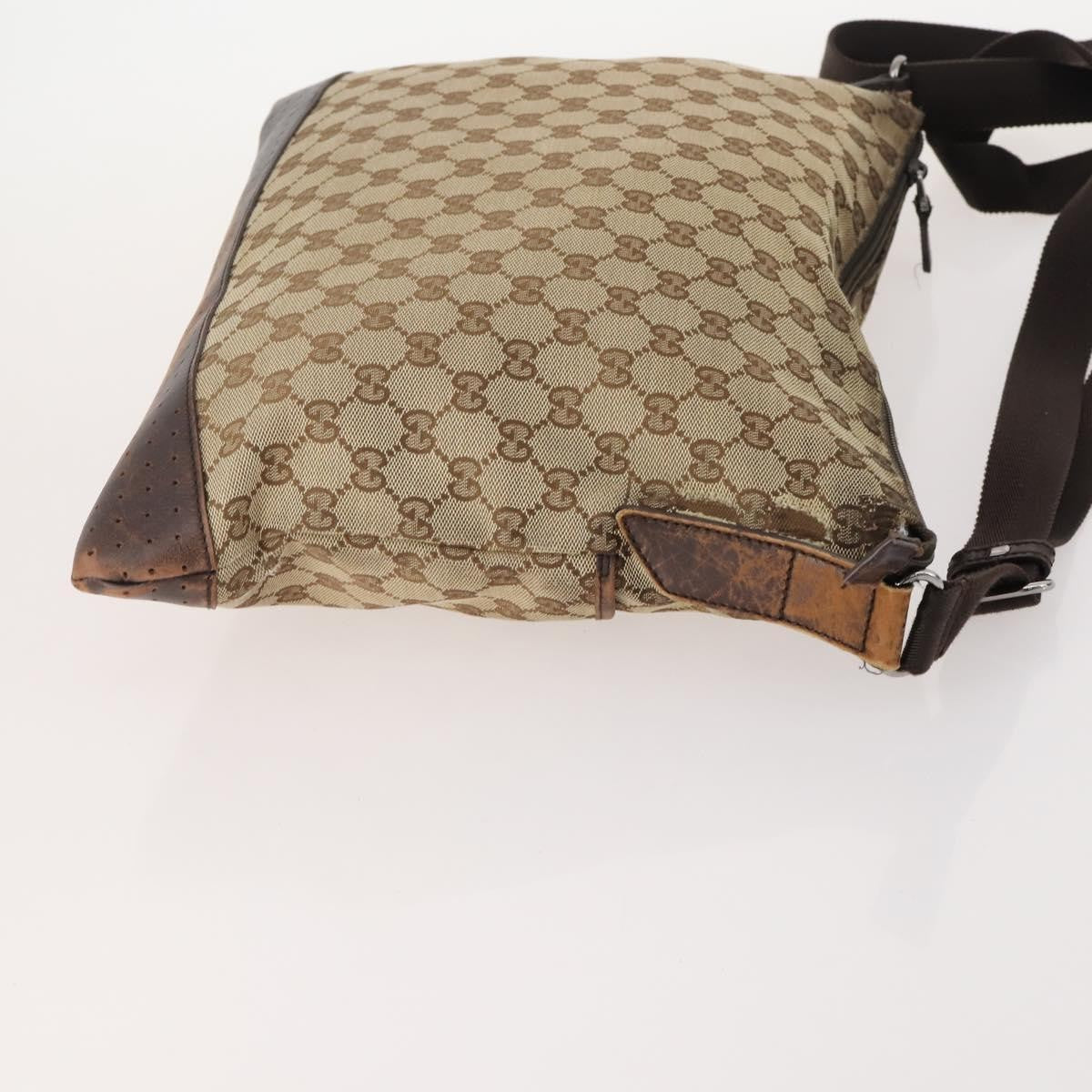 Gucci GUCCI GG Supreme GG Crystal GG Canvas Bag PVC 4 Set Navy Beige Authentic YKZ424