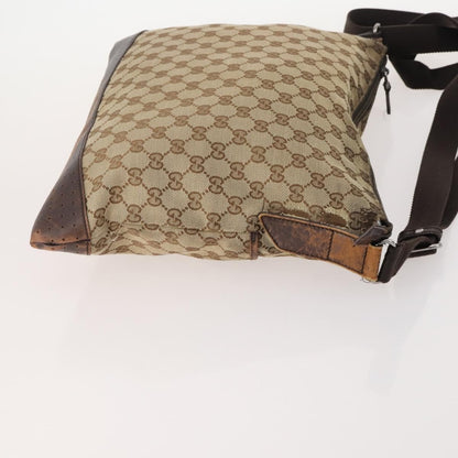Gucci GUCCI GG Supreme GG Crystal GG Canvas Bag PVC 4 Set Navy Beige Authentic YKZ424