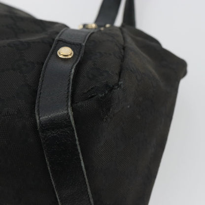 Gucci GUCCI GG Canvas Abbey Tote Bag Black Gold 130736 Authentic 179901