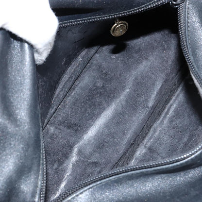 Gucci GUCCI Bamboo Hand Bag Leather Black Gold 000 2865 0575 Authentic 143348