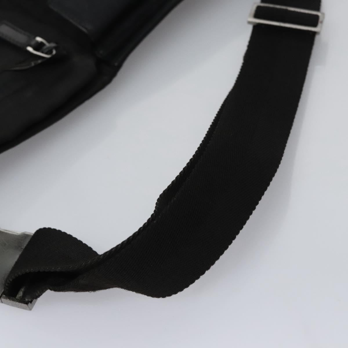 Gucci GUCCI Waist bag Nylon Black Silver 28566 Authentic IN054