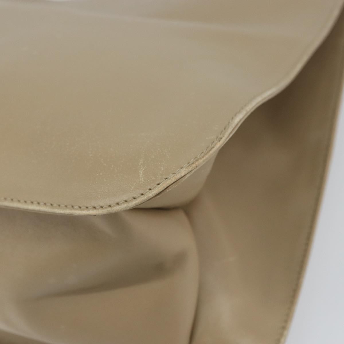 Gucci GUCCI Shoulder Bag Leather Beige Silver 001 3167 Authentic 151609