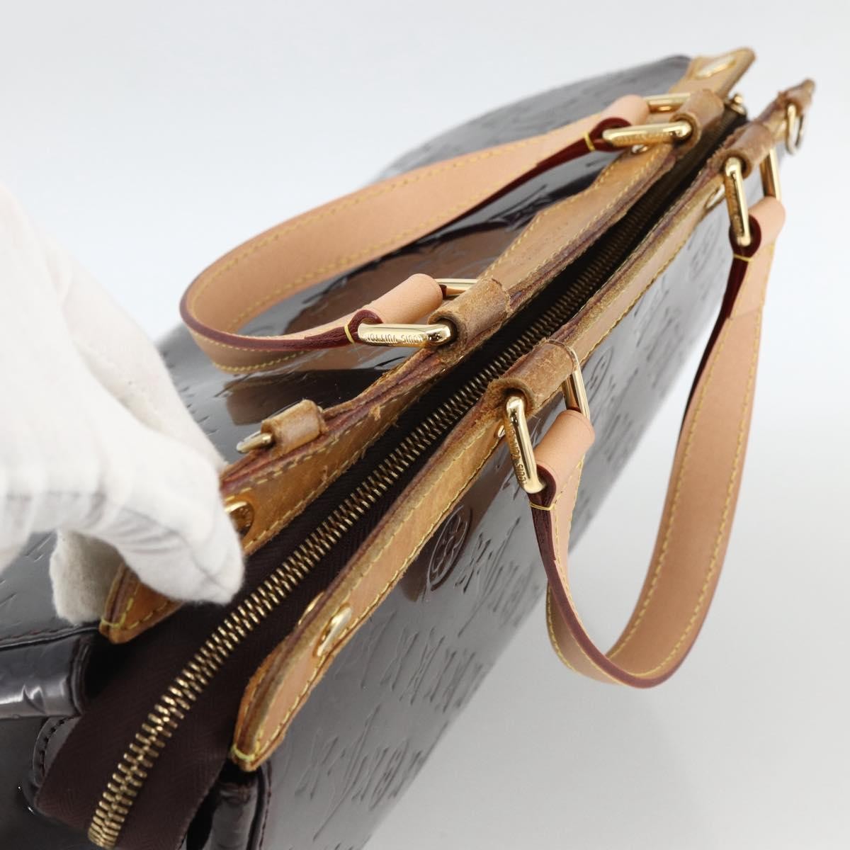 Louis Vuitton LOUIS VUITTON Monogram Vernis Blair GM Bag 2way Amarante M91616 LV Authentic BSZ597