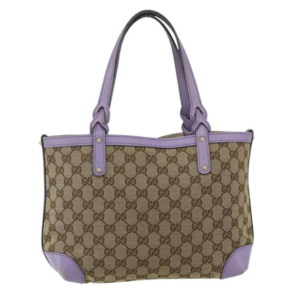 Gucci GUCCI GG Canvas Tote Bag Beige Gold 269878 Authentic ka541