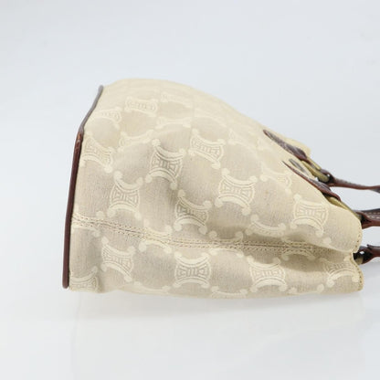 Celine CELINE Macadam Canvas Hand Bag Beige Gold Authentic 168626