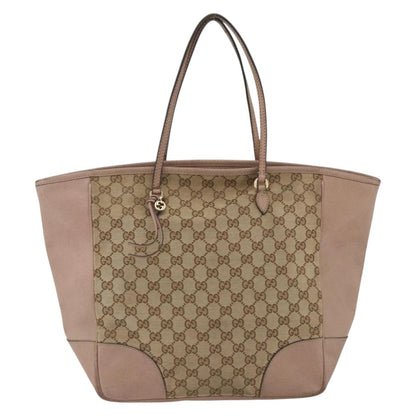 Gucci GUCCI GG Canvas Brie Tote Bag Beige Gold 323671 Authentic BA11225