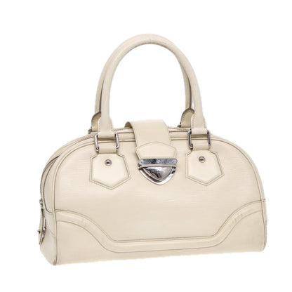 Louis Vuitton LOUIS VUITTON Epi Boring Montaigne GM Hand Bag White Yvoire M5931J LV Authentic 87942