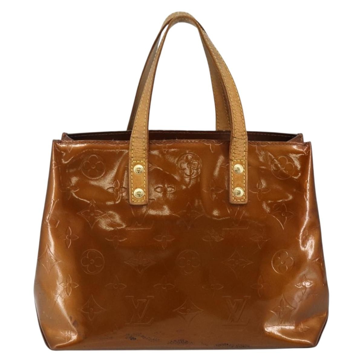 Louis Vuitton LOUIS VUITTON Monogram Vernis Reade PM Hand Bag Bronze M91146 LV Authentic BA6257