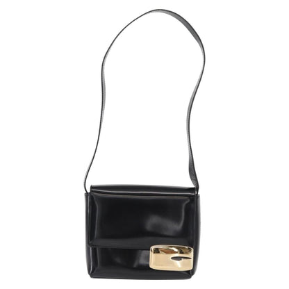 Gucci GUCCI Shoulder Bag Patent leather Black Gold 007 3444 0282 Authentic ti3515