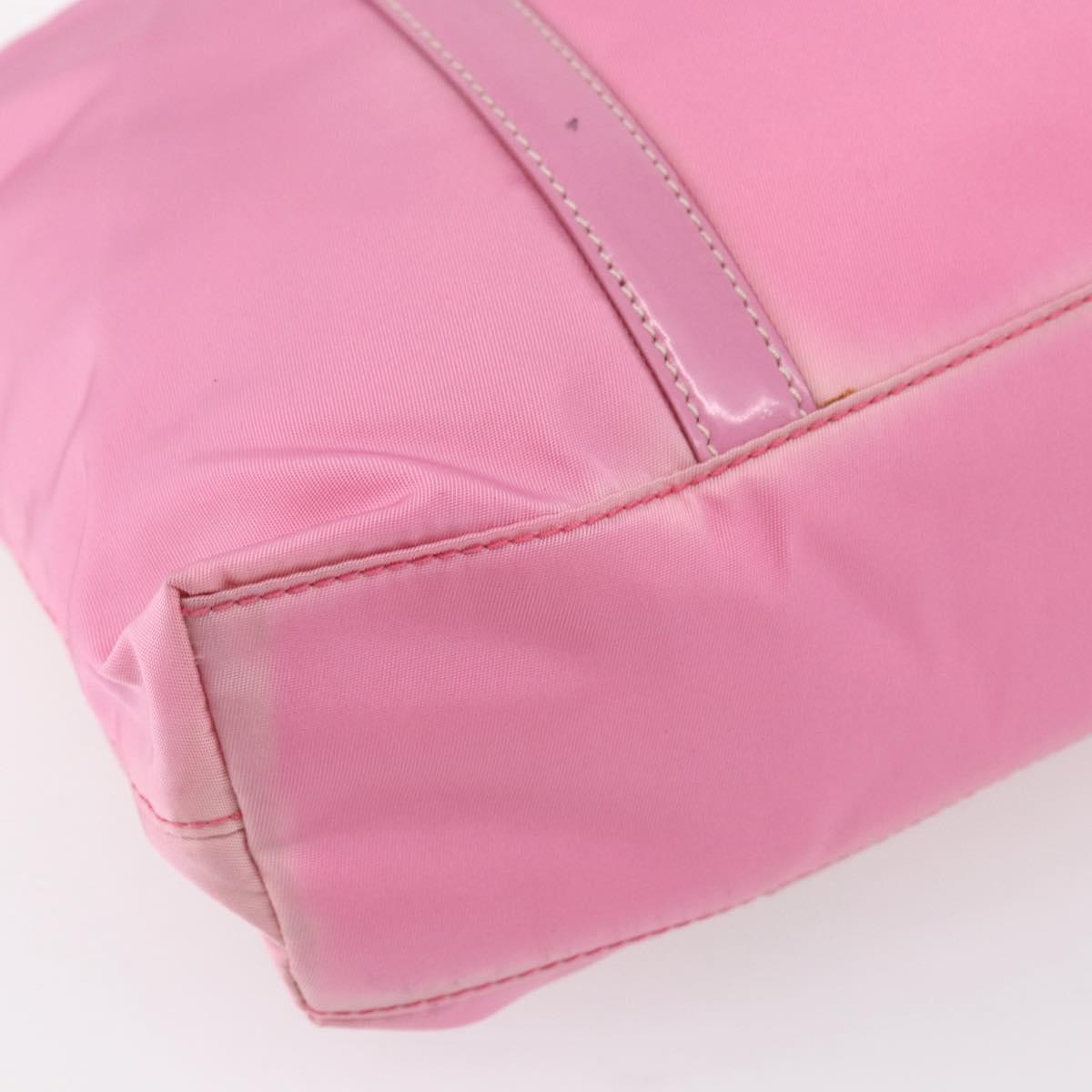 Prada PRADA Hand Bag Nylon 2way Pink Silver Authentic 153314