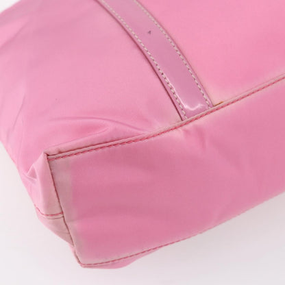 Prada PRADA Hand Bag Nylon 2way Pink Silver Authentic 153314