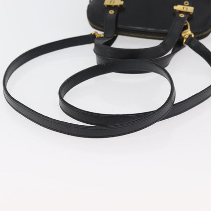 Fendi FENDI Hand Bag Patent leather 2way Black Gold Authentic ti3390