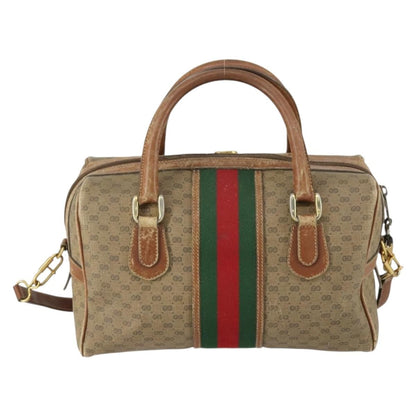 Gucci GUCCI Micro GG Supreme Web Sherry Line Bag PVC Beige 002 58 4422 Authentic 160595