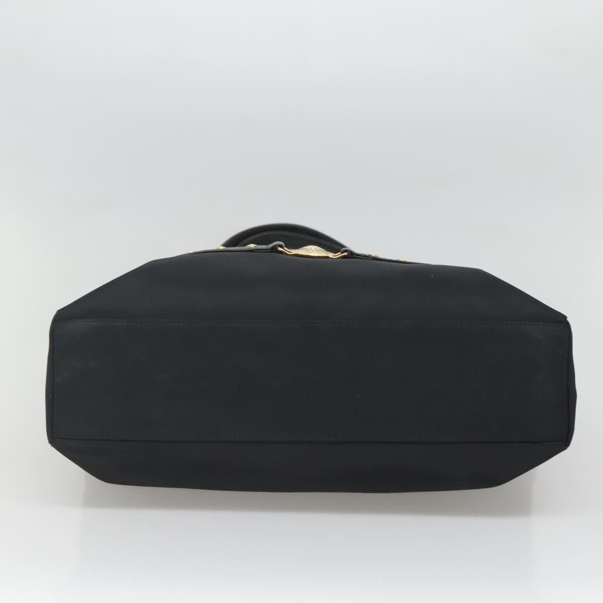 Gianni Versace Gianni Versace Tote Bag Nylon Black Gold Authentic bs25747
