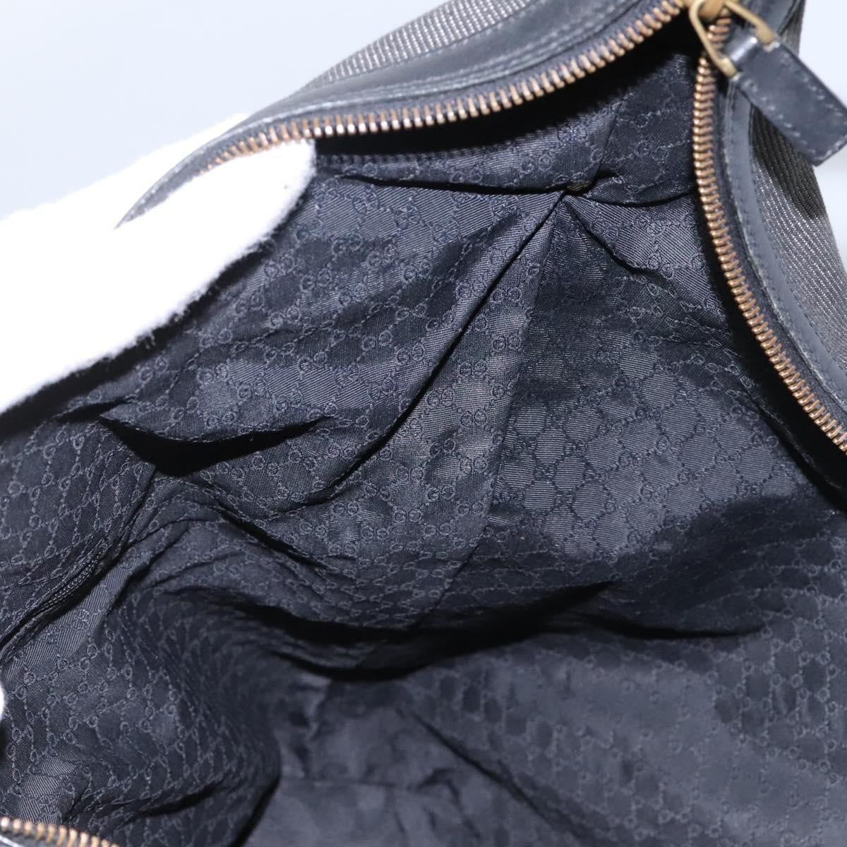 Gucci GUCCI Web Sherry Line Shoulder Bag Denim Black Red Green 73884 Authentic am8160