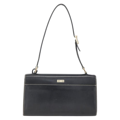 Gucci GUCCI Shoulder Bag Leather Black Gold 001 4214 Authentic 148566