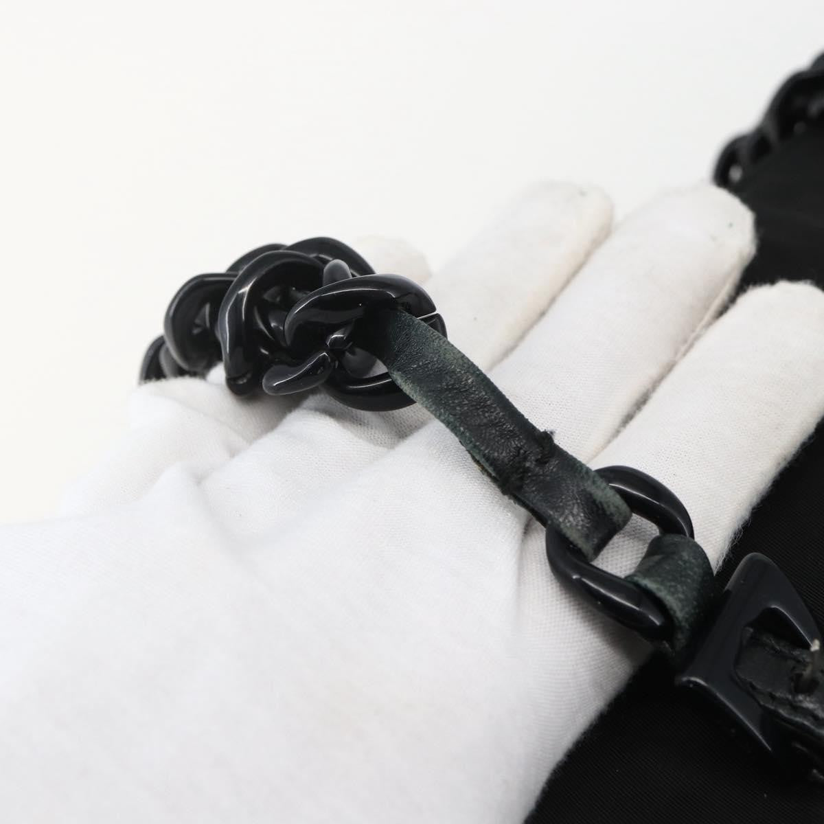 Prada PRADA Chain Shoulder Bag Nylon Black Authentic 170424