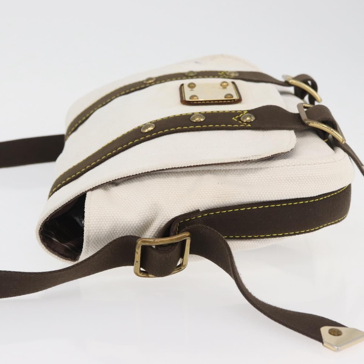 Louis Vuitton LOUIS VUITTON Antigua Buzzus PM Shoulder Bag Beige Brown M40042 LV Authentic bs24988