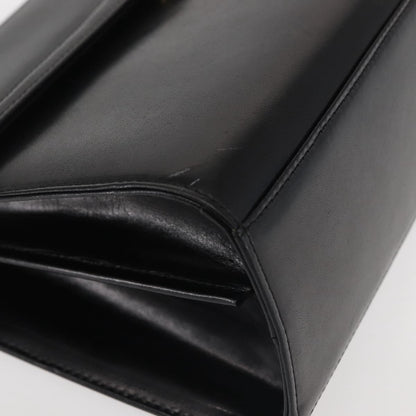 Givenchy GIVENCHY Hand Bag Leather Black Gold Authentic BA6452