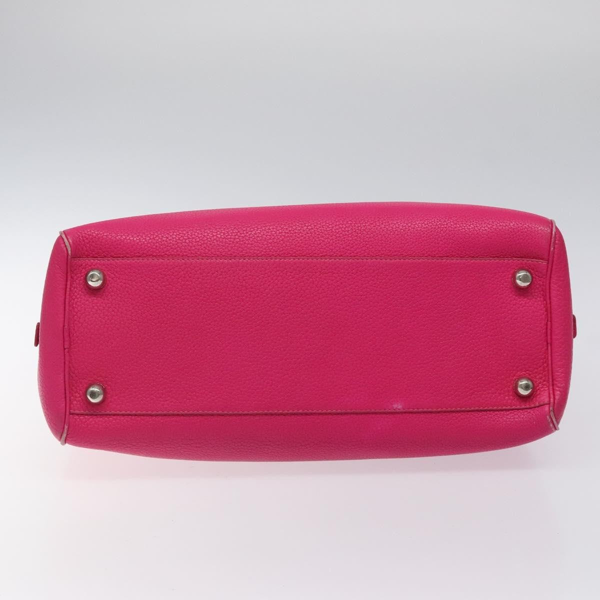 Loewe LOEWE Anagram Hand Bag Leather Pink Gold Authentic yk17930