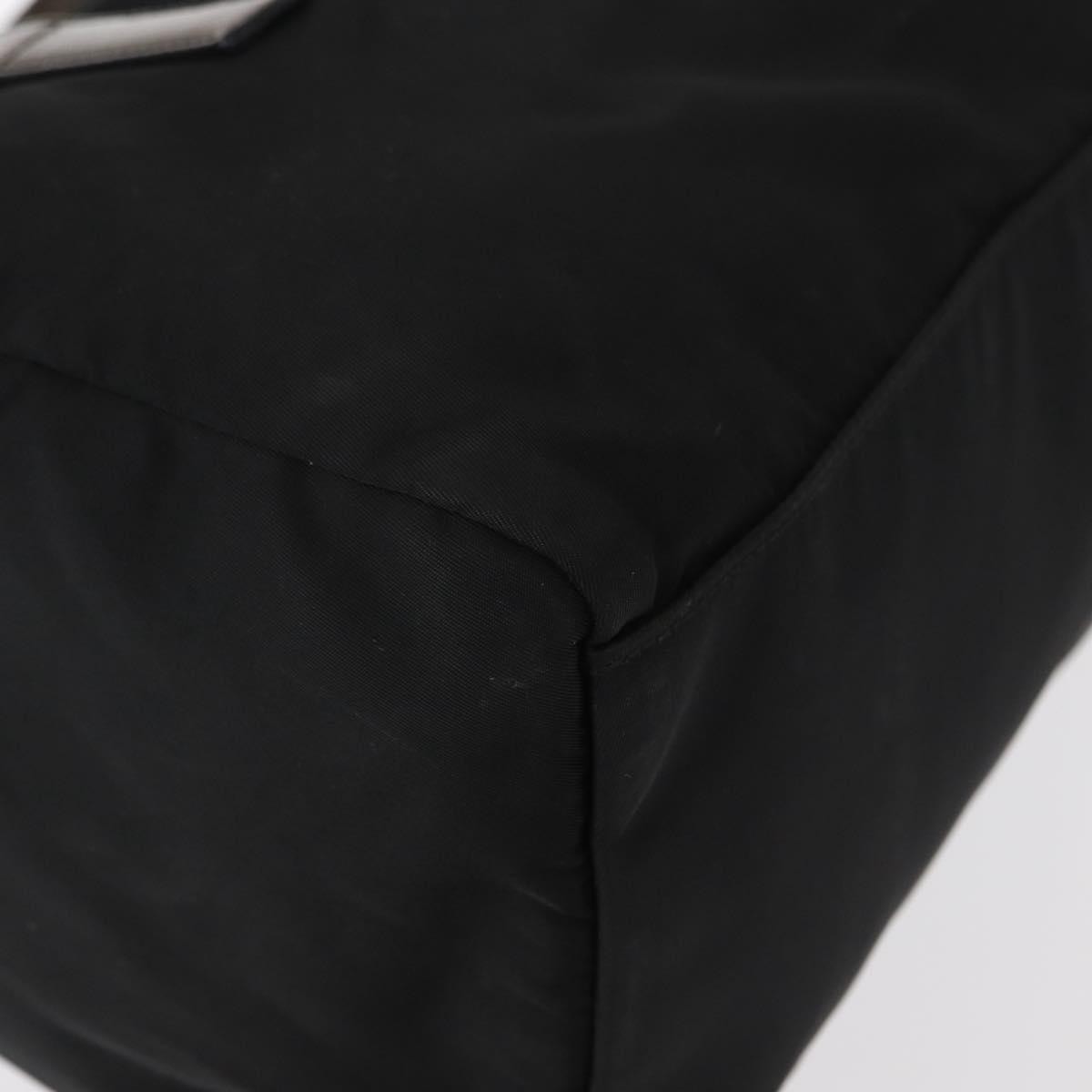 Prada PRADA Hand Bag Nylon Black Silver Authentic 153944