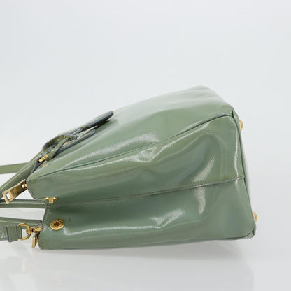 Prada PRADA Galleria Hand Bag Safiano leather 2way Green Gold Authentic bs35189