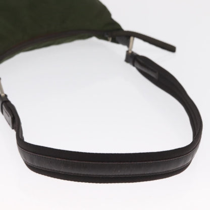 Prada PRADA Shoulder Bag Nylon Khaki Silver Authentic 165486