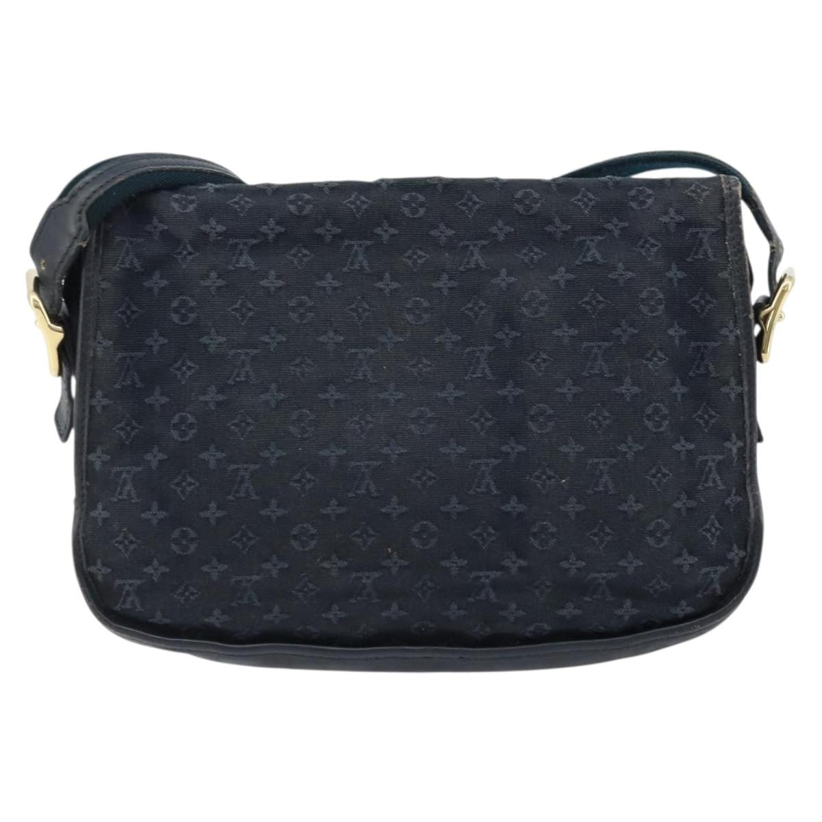 Louis Vuitton LOUIS VUITTON Monogram Mini Belanger Shoulder Bag Black M92672 LV Authentic 172756