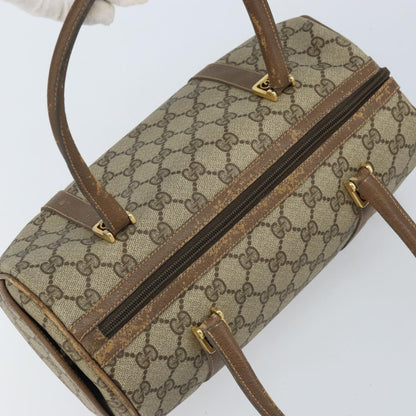 Gucci GUCCI GG Supreme Hand Bag PVC Beige Gold Authentic 173885