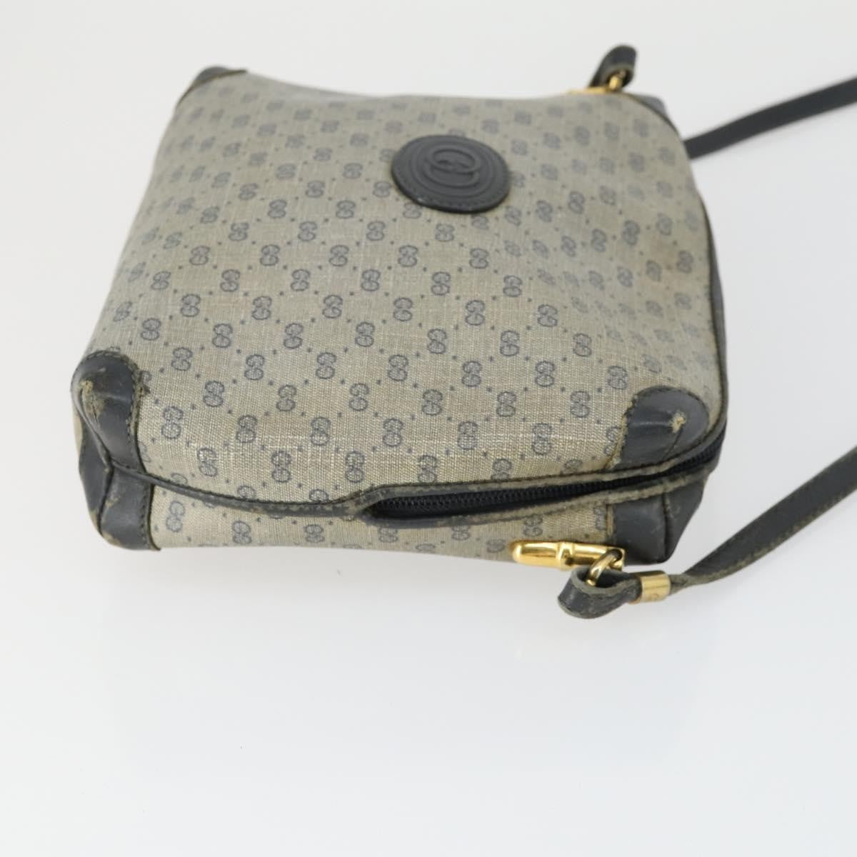 Gucci GUCCI Micro GG Canvas GG Micro Supreme Bag Leather 3 Set Navy Brown Authentic fm5061