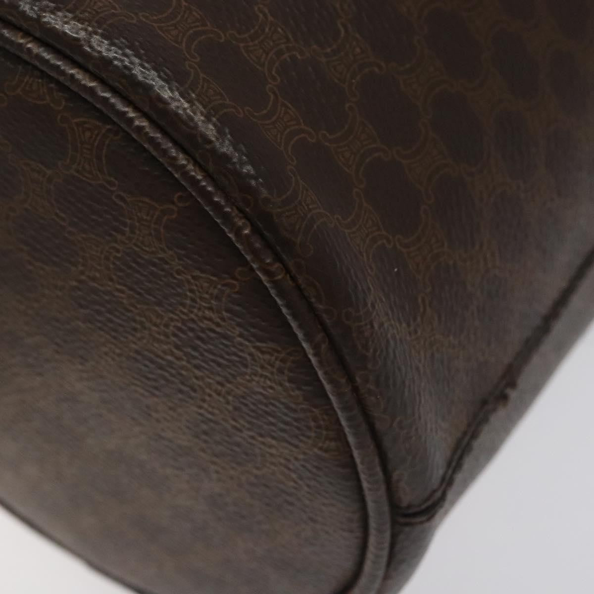 Celine CELINE Macadam Canvas Shoulder Bag PVC Leather Brown Authentic 113406