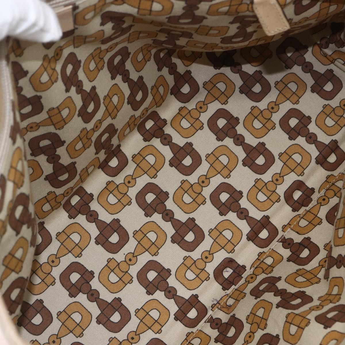 Gucci GUCCI GG Canvas Tote Bag Pink Gold Authentic 158451