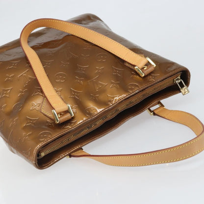 Louis Vuitton LOUIS VUITTON Monogram Vernis Houston Hand Bag Bronze M91122 LV Authentic 171944