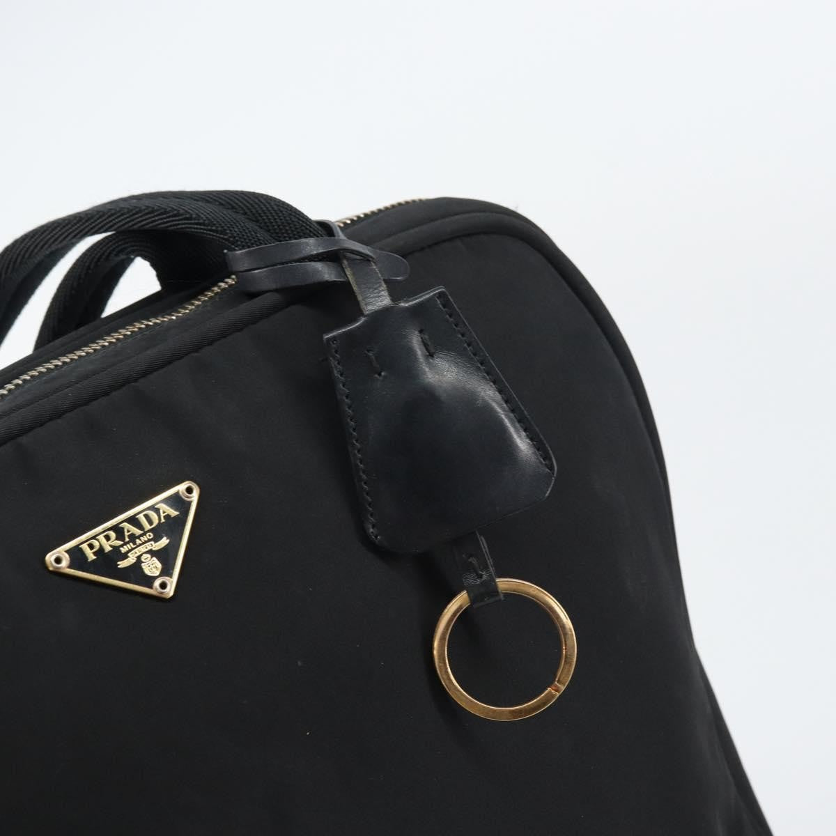 Prada PRADA Tote Bag Nylon Black Gold Authentic 156177