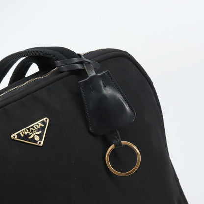 Prada PRADA Tote Bag Nylon Black Gold Authentic 156177