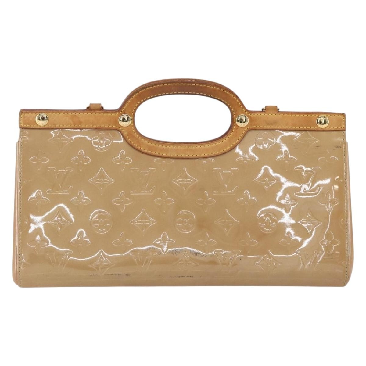 Louis Vuitton LOUIS VUITTON Monogram Vernis Roxbury Drive Bag 2Way Noisette M91372 Authentic 164676