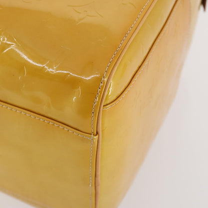 Louis Vuitton LOUIS VUITTON Monogram Vernis Mercer Boston Bag Beige M91000 LV Authentic ARZ413