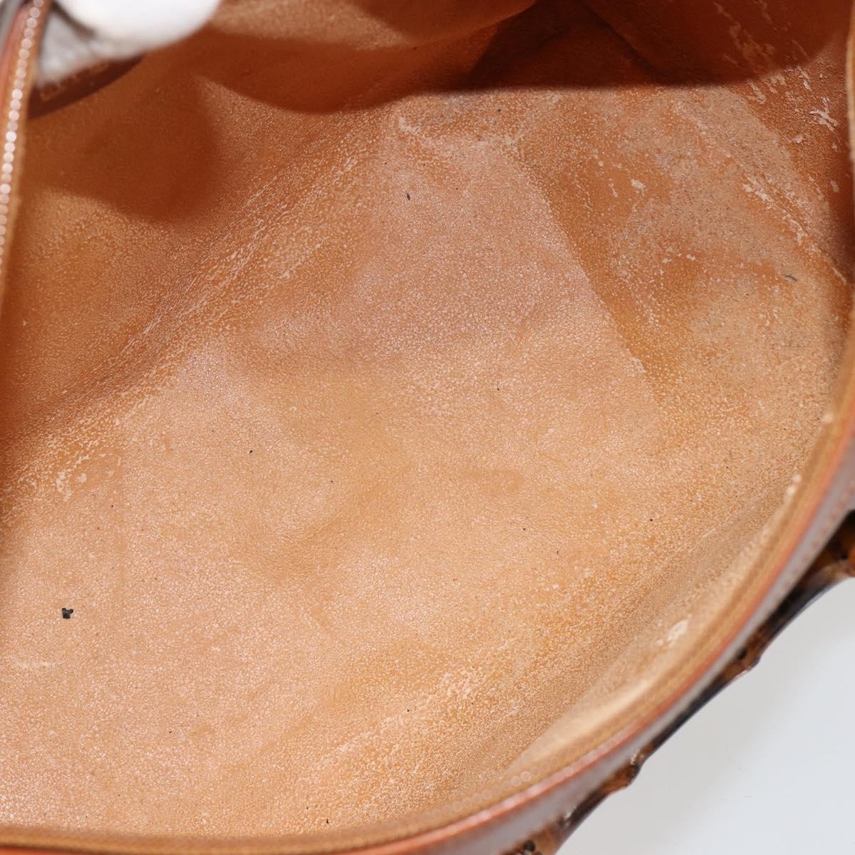 Gucci GUCCI Bamboo Hand Bag Leather 2way Brown Gold 000 122 0293 Authentic 181101