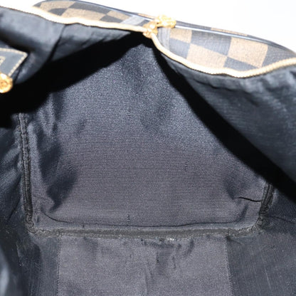 Fendi FENDI Pecan Canvas Boston Bag PVC 2way Black Brown Authentic 141408