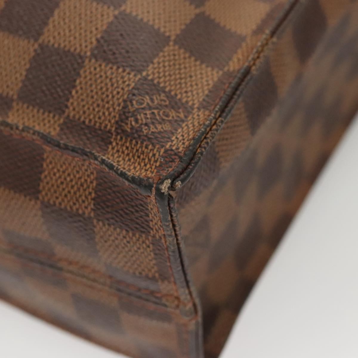 Louis Vuitton LOUIS VUITTON Damier Ebene Sac Plat Hand Bag N51140 LV Authentic 118710